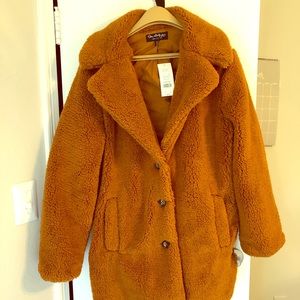 Miss Selfridge teddy coat peacoat